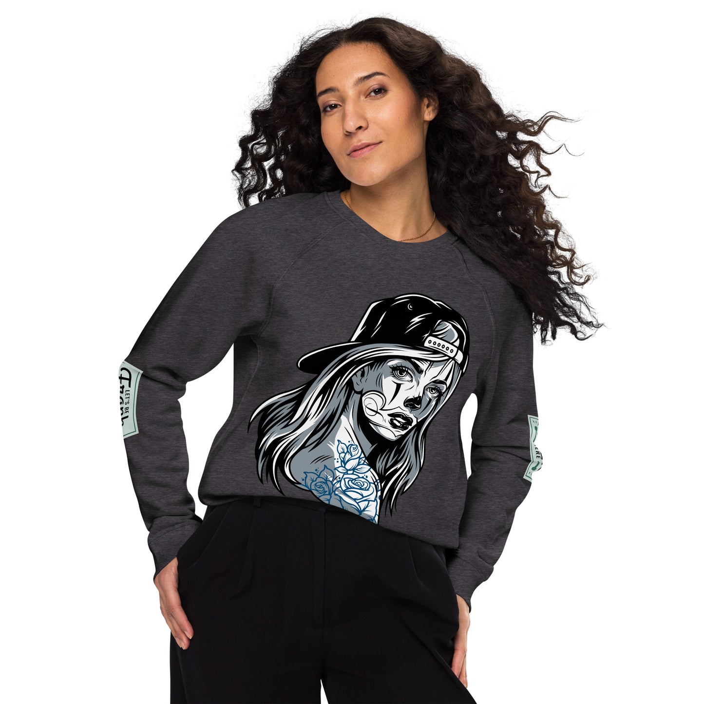 Unisex organic raglan sweatshirt (Girl)