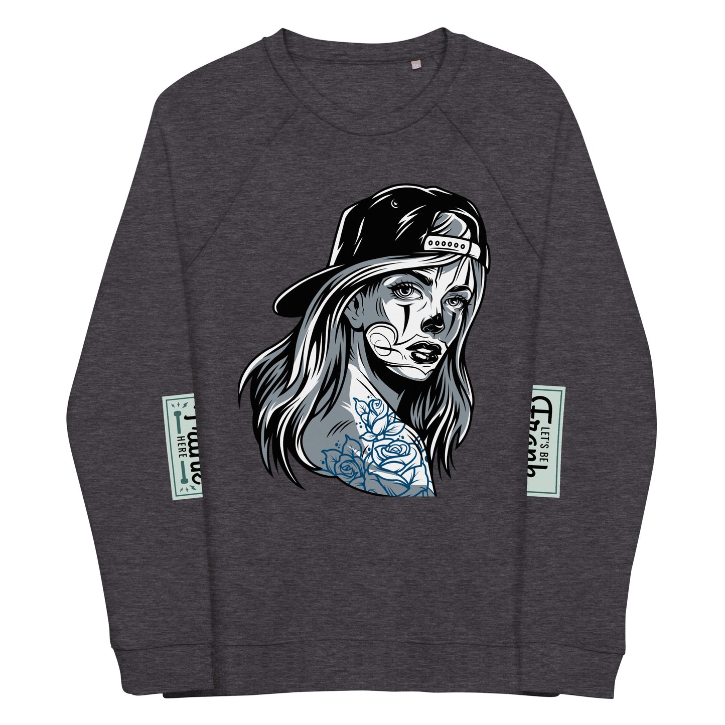 Unisex organic raglan sweatshirt (Girl)