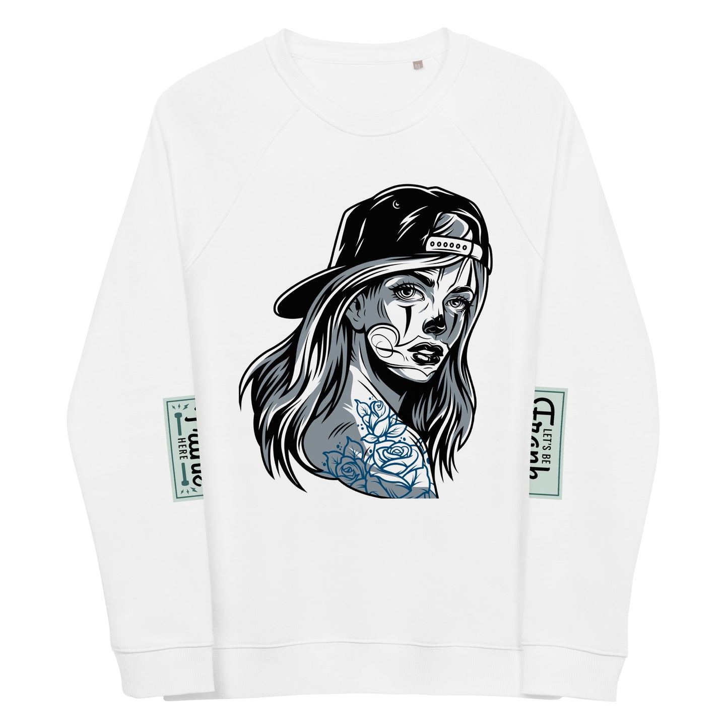 Unisex organic raglan sweatshirt (Girl)