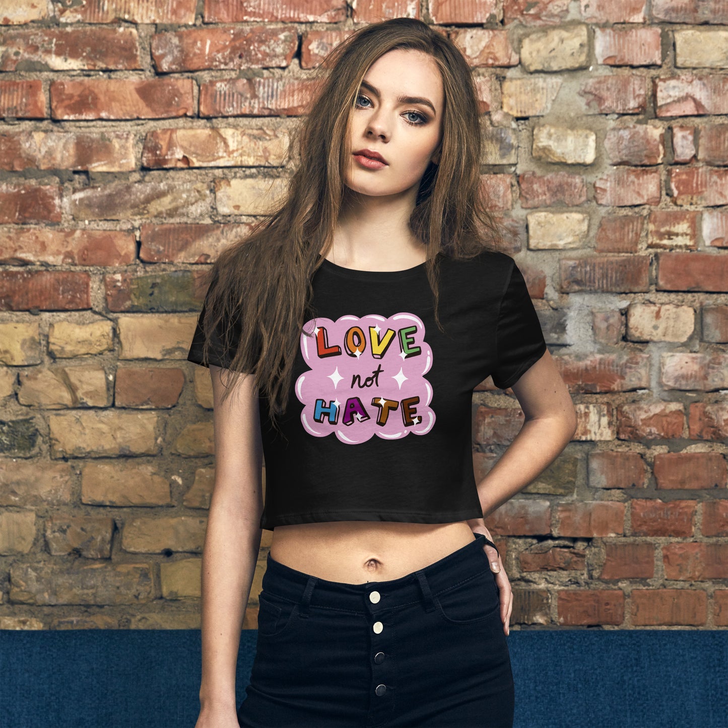 Women’s Crop Tee (Love Not Hate)