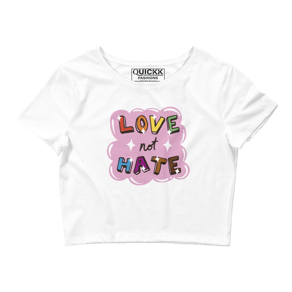 Women’s Crop Tee (Love Not Hate)