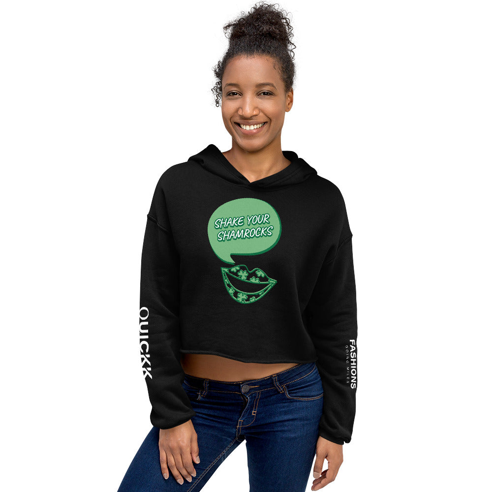 Crop Hoodie (Shake Your Shamrocks)