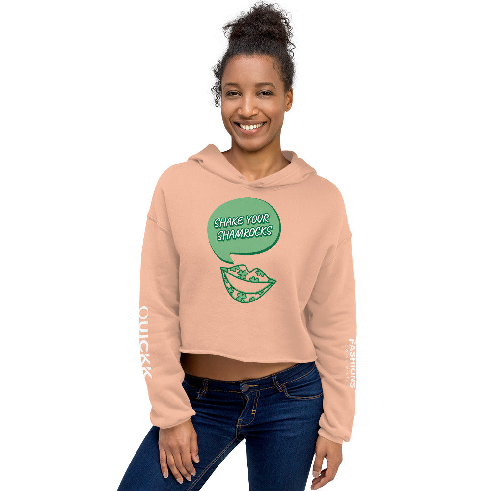 Crop Hoodie (Shake Your Shamrocks)