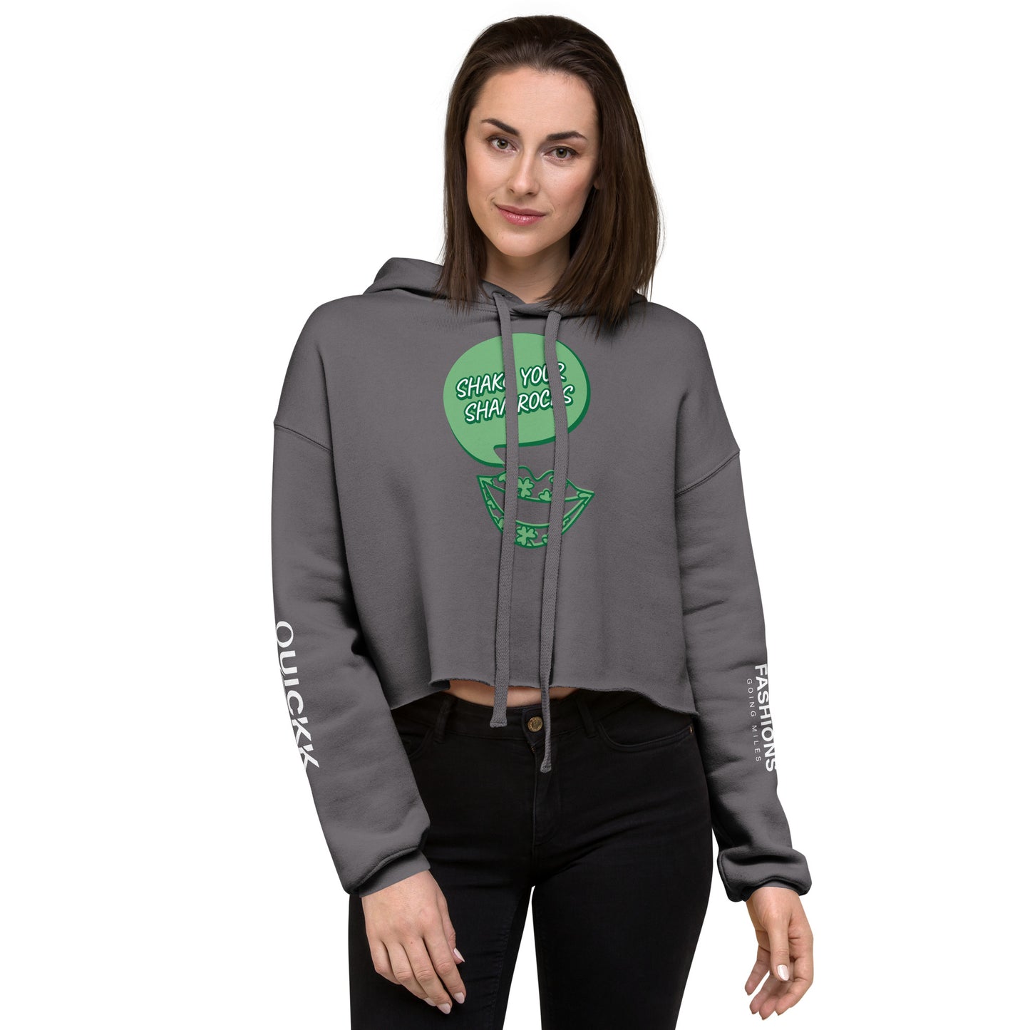 Crop Hoodie (Shake Your Shamrocks)