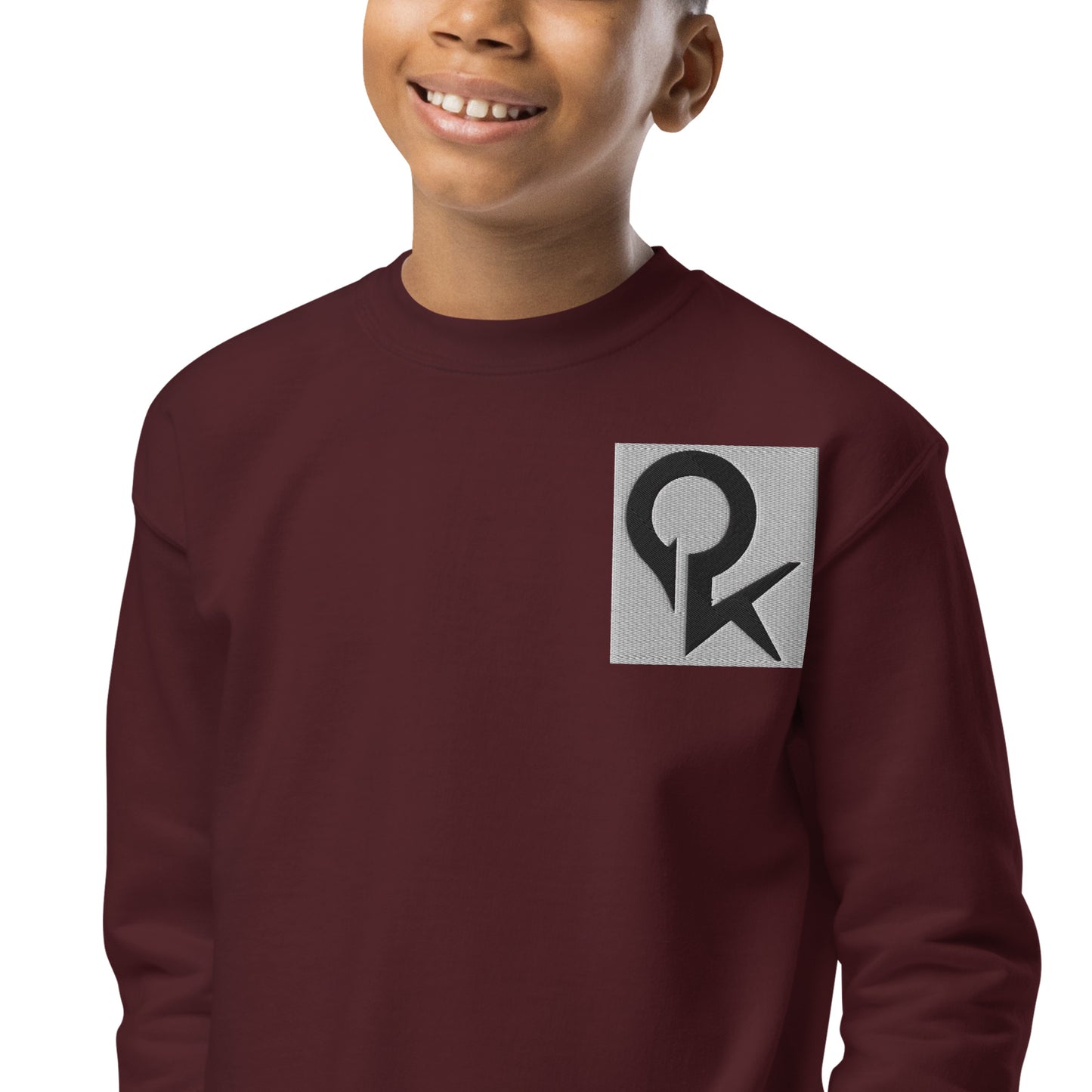 Youth crewneck sweatshirt (White Square)